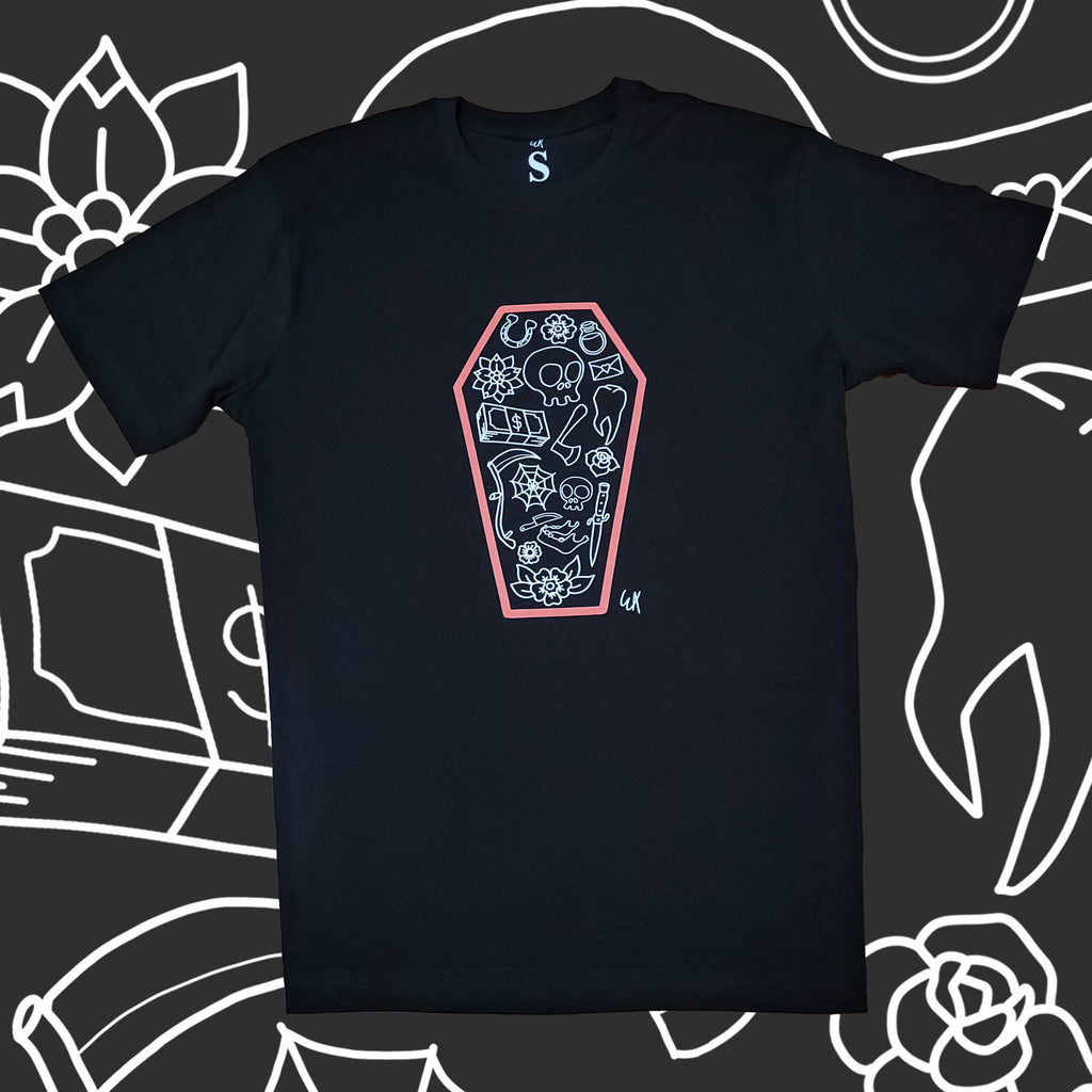 Cluttered Coffin Graphic Tee